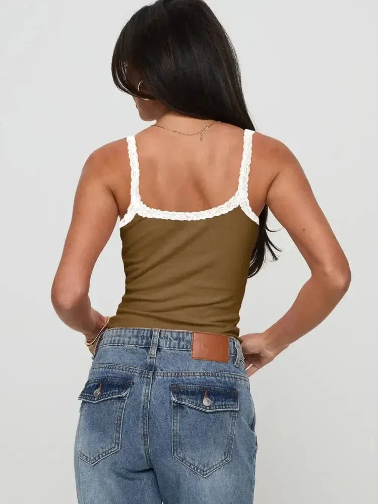 Lace Detail Cropped Cami - Update AvenueFestival VibesTrendsi100100524231906100100524231906538a3564 - 0f34 - 4430 - b0c6 - e4d7ff63c608 - MaxCoffee Brown