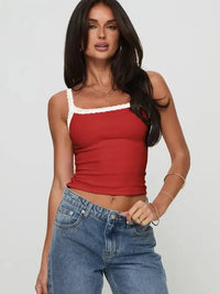 Lace Detail Cropped Cami - Update AvenueFestival VibesTrendsi100100524238763100100524238763fd08b9a9 - 1712 - 480b - 99a4 - f372dd8085bf - MaxDeep Red