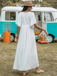 Lace Detail Eyelet V - Neck Half Sleeve Dress - Update AvenueBoho VibesTrendsi100100669581258100100669581258a793d57f - e04f - 439e - 8692 - abea3ae233c2 - MaxWhite
