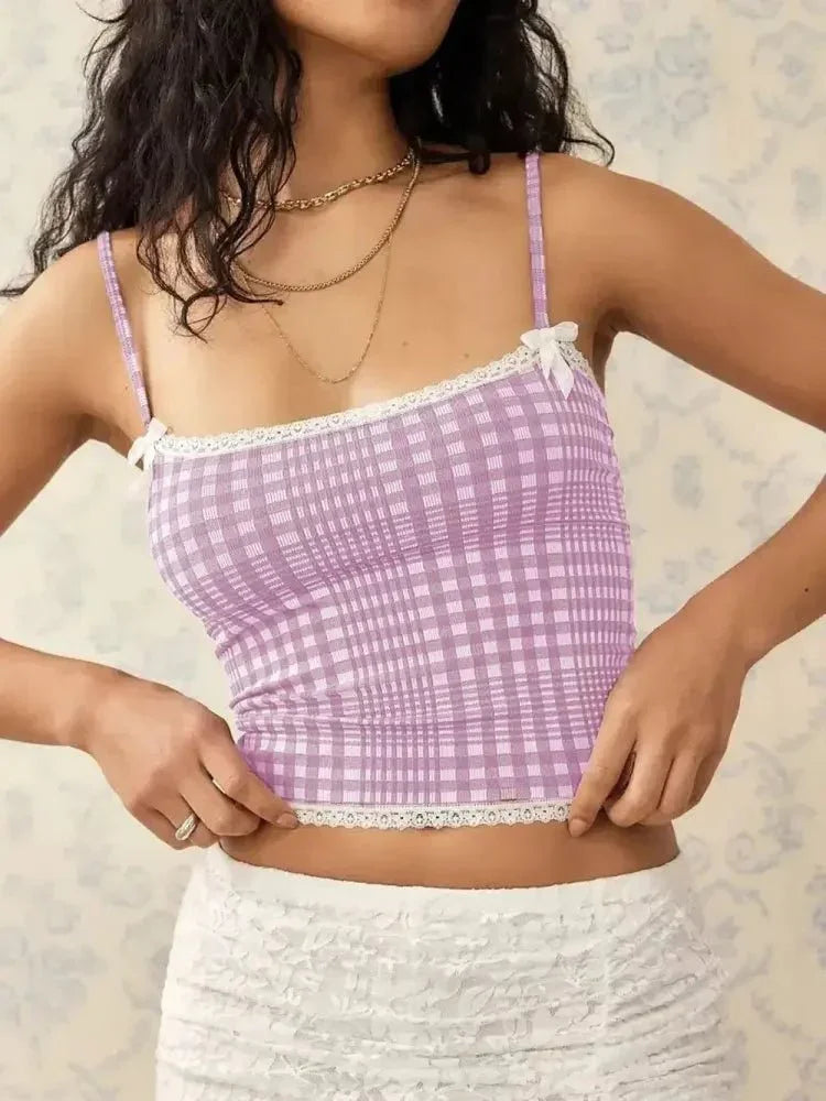 Lace Detail Plaid Square Neck Cami - Update AvenueFestival VibesTrendsi100100490481716100100490481716a6969578 - 8278 - 4c46 - 8130 - 1e9de7fc35f4 - MaxPink Purple