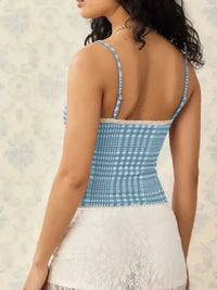 Lace Detail Plaid Square Neck Cami - Update AvenueFestival VibesTrendsi100100490485731100100490485731cf9a49f7 - a20f - 41c2 - b13f - 455ae40c367d - MaxSky Blue