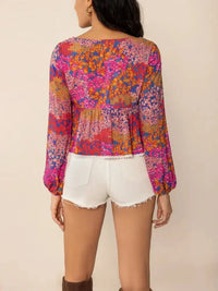 Lace Detail Printed Balloon Sleeve Top - Update AvenueT-ShirtsTrendsi100100238951142100100238951142df6d23a4 - fe4d - 471c - 82ac - cd194dff9aad - Max - OriginFuchsia Pink
