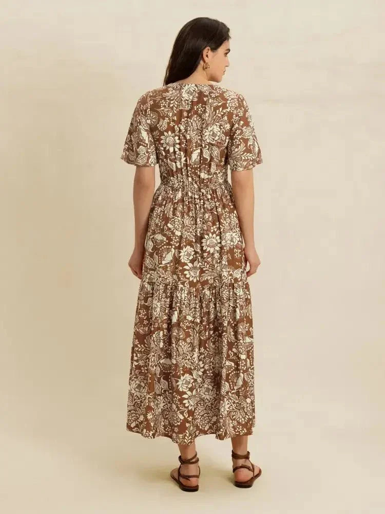 Lace Detail Printed Short Sleeve Midi Dress - Update AvenueBoho VibesTrendsi100100075271824100100075271824e8ac5dba - a3ee - 490f - 83f6 - e80f075f9c09 - Max - OriginCamel