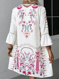 Lace Detail Printed Three - Quarter Sleeve Dress - Update AvenueVacation StyleTrendsi1001005686813281001005686813287b570636 - 3041 - 41f4 - b377 - 729363406460 - MaxDeep Rose