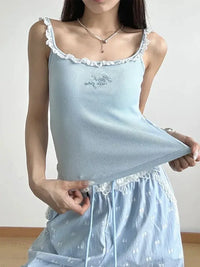 Lace Detail Scoop Neck Cami - Update AvenueTrendsi1001000292293051001000292293050087245b0aee46c289f378f4abaac4b4 - Max - OriginLight Blue