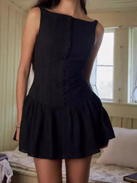 Lace Detail Sleeveless Mini Dress - Update AvenueTrendsi1001001470734521001001470734527946352a5c5d420b840e340e122df8b9 - Max - OriginBlack