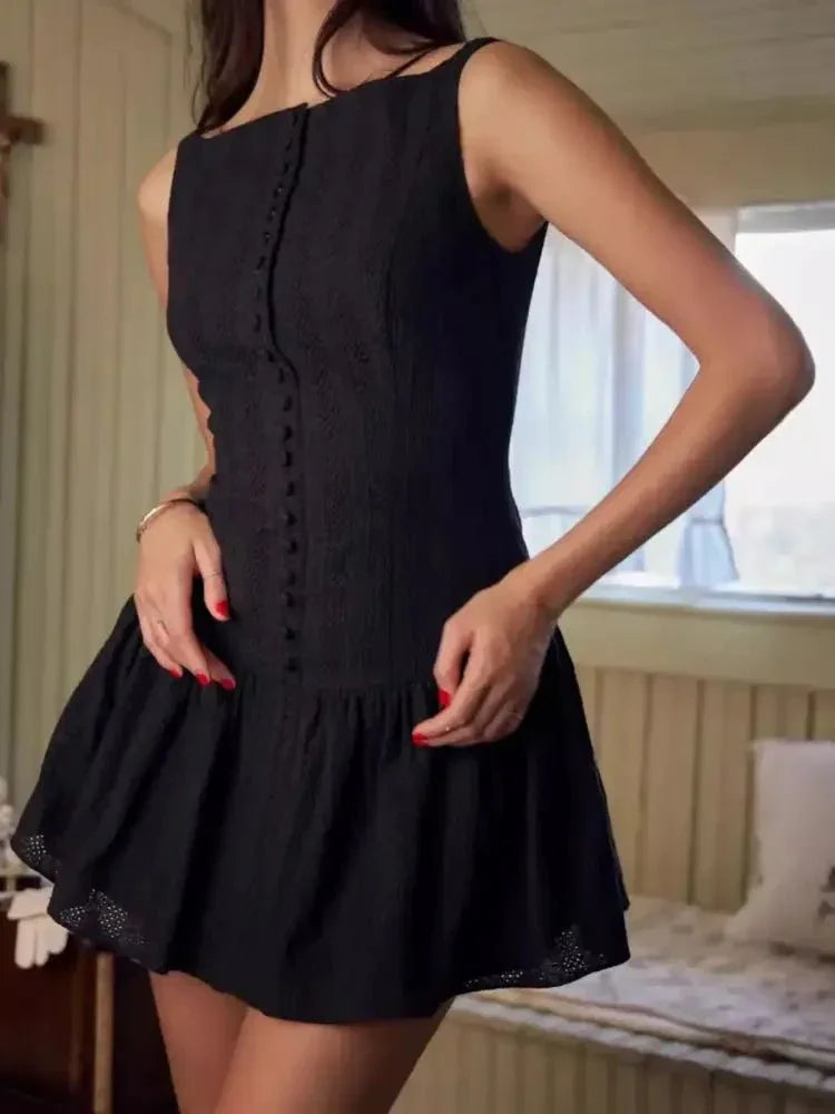 Lace Detail Sleeveless Mini Dress - Update AvenueTrendsi1001001470734521001001470734524d9481e36e4a4bdcb567626e06aae4f2 - Max - OriginBlack