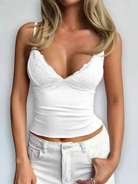Lace Detail V - Neck Cami - Update AvenueTrendsi1001001553605661001001553605668edc6b0f751346e889392406fb8dc87d - Max - OriginWhite