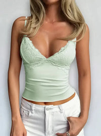 Lace Detail V - Neck Cami - Update AvenueTrendsi100100155368748100100155368748535e8c9f59a041f3b7b07d2aee23bd16 - Max - OriginGum Leaf