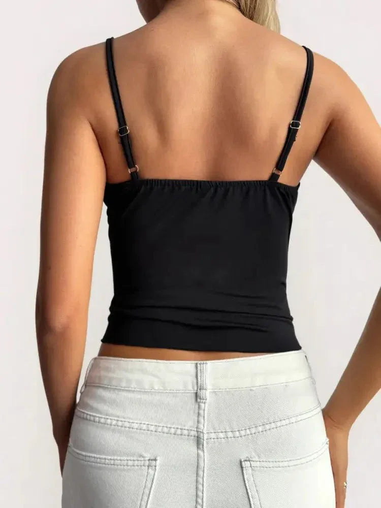 Lace Detail V - Neck Cami - Update AvenueTrendsi1001001553694261001001553694269e7ded70dc7b40f9bfae2a0299430b48 - Max - OriginBlack
