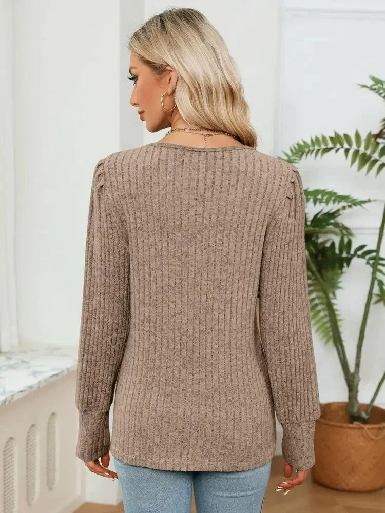 Lace Detail V - Neck Ribbed Blouse - Update AvenueTrendsi100101153928347100101153928347d3813fb8dcad4ecf8913da6eb1c7ccb2 - MaxKhaki