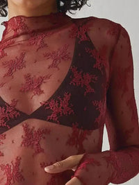 Lace Mock Neck Long Sleeve Blouse - Update AvenueTrendsi100100084116804100100084116804d64dd2d5 - 19db - 4cd9 - 87c7 - b488731a4c06 - MaxBurgundy