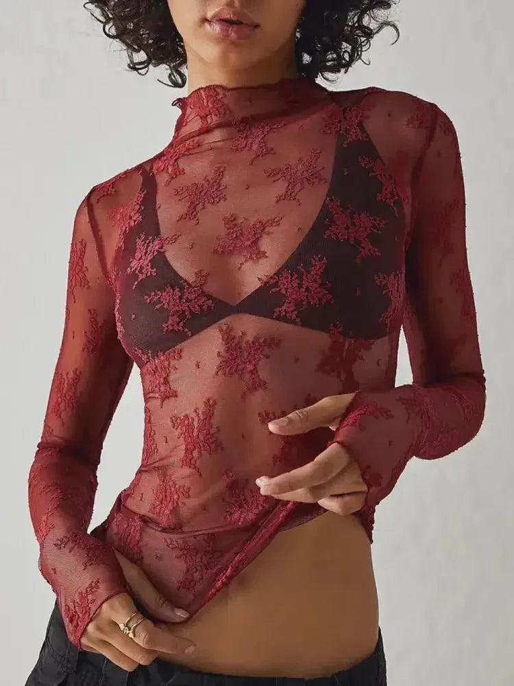 Lace Mock Neck Long Sleeve Blouse - Update AvenueTrendsi100100084116804100100084116804cf390855 - e9d1 - 4488 - 9ce2 - cac12933a01c - MaxBurgundy