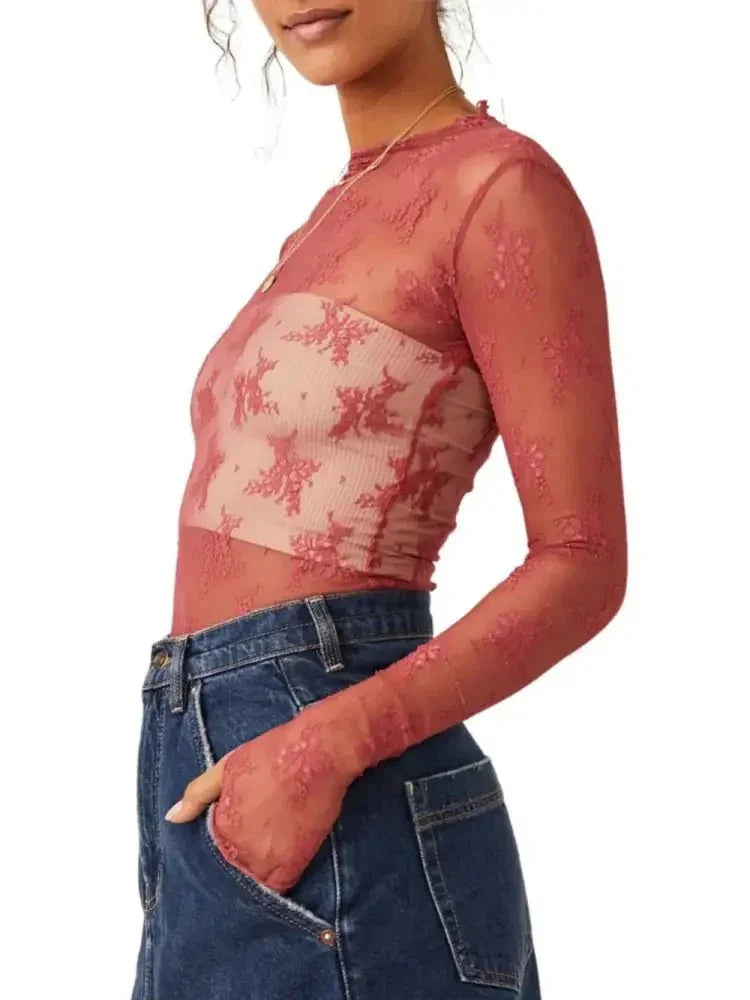 Lace Mock Neck Long Sleeve Blouse - Update AvenueTrendsi100100084118603100100084118603af25f381 - 7e83 - 4319 - 8bcb - f2cd4dd9c841 - MaxDeep Red