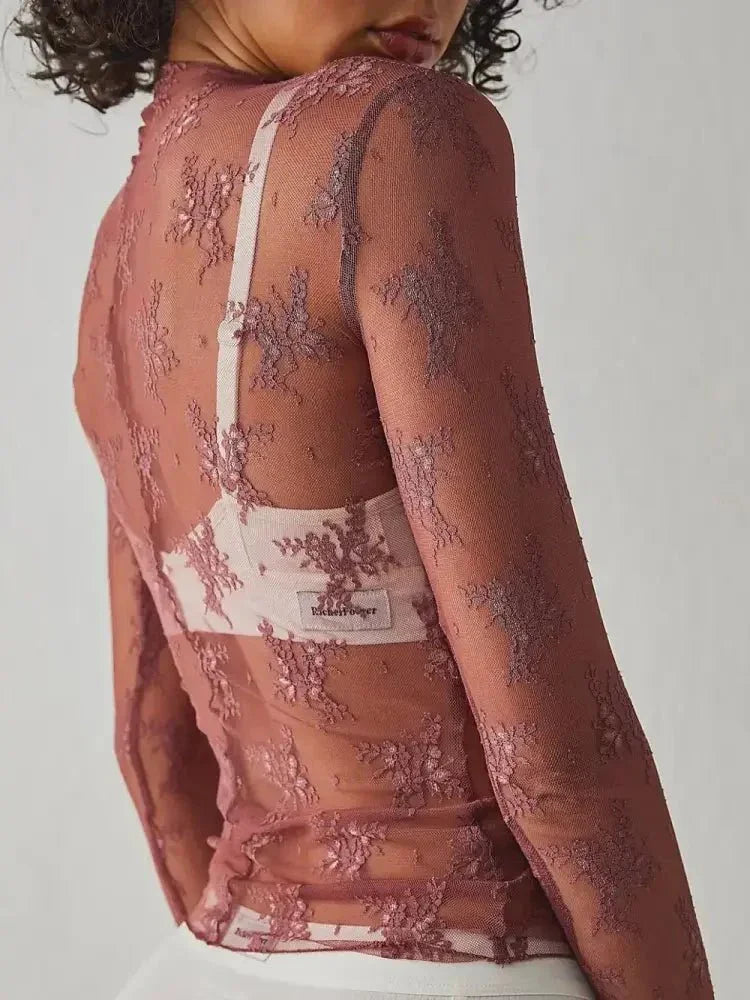 Lace Mock Neck Long Sleeve Blouse - Update AvenueTrendsi100100084119724100100084119724f64a8921 - 7cf2 - 41e1 - a2ec - c2008ba74cd5 - MaxDark Brown