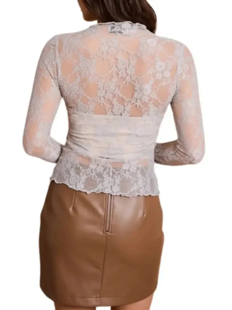Lace Mock Neck Long Sleeve Top - Update AvenueTrendsi100100691045119100100691045119c99c9af9 - a068 - 4a4f - 85d1 - 11637971529d - MaxLight Gray