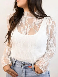 Lace Mock Neck Long Sleeve Top - Update AvenueTrendsi1001006910486731001006910486730c711412 - 15ed - 4779 - 9576 - 8f97ad825c0f - MaxWhite