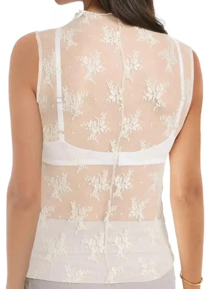 Lace Mock Neck Top - Update AvenueTrendsi100100152145847100100152145847891252cb - 076d - 4091 - 9fb1 - 60217efbca76 - MaxCream