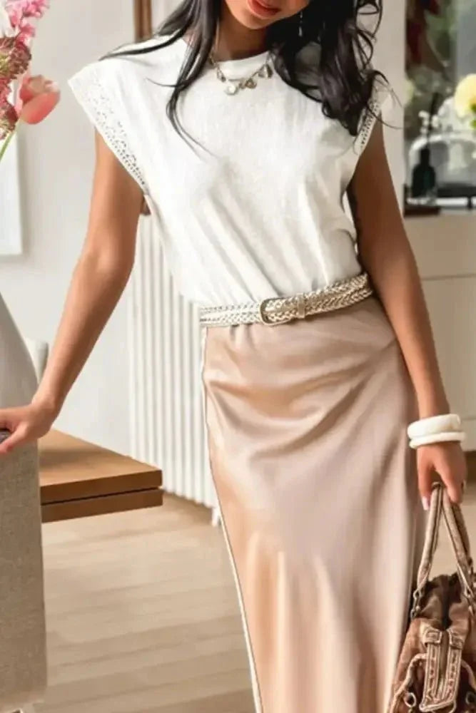 Lace Patchwork Cap Sleeve Round Neck T Shirt - Update AvenueT-ShirtsTrendsi100100171861131100100171861131b74734f9 - 6445 - 4f68 - b52b - 25400f666c14 - Max - OriginLight Yellow