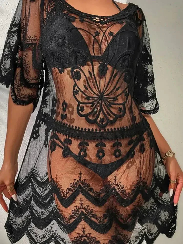 Lace Round Neck Half Sleeve Cover - Up - Update AvenueTrendsi100100009619531100100009619531e983bfde - bf44 - 4b35 - 99d8 - 04f9207047f3 - MaxBlack