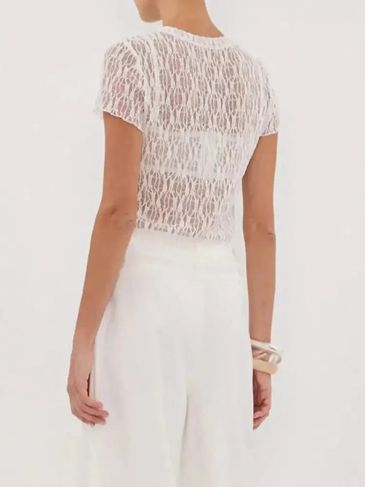 Lace Round Neck Short Sleeve Top - Update AvenueT-ShirtsTrendsi1001001820017151001001820017158d4c477f - 4b2b - 43c6 - abc5 - 59358839a027 - Max - OriginWhite
