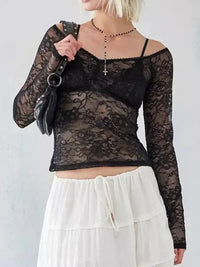 Lace Sheer Long Sleeve T-Shirt - Update AvenueT-ShirtsTrendsi1001008735210001001008735210009ea7d67c - 23a1 - 4bb7 - 9e42 - b293eff83232 - Max - OriginBlack