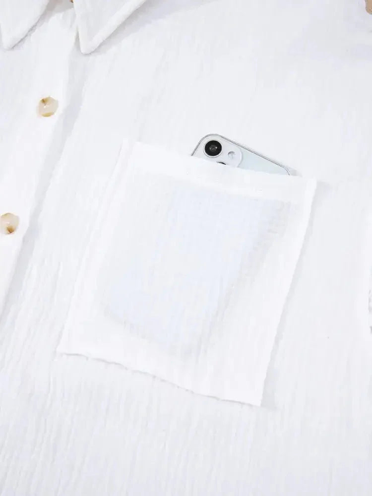 Lace Sleeve Button Down Shirt - Update AvenueTrendsi100100871347601100100871347601acdebf7958c64cf7867558423abecb1b - Max - OriginWhite