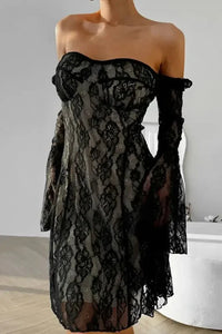 Lace Sweetheart Neck Flare Sleeve Mini Dress - Update AvenueFestival VibesTrendsi100100501581390100100501581390216b4388 - 48ca - 4d48 - ac0a - c6b8fe30c19f - MaxBlack