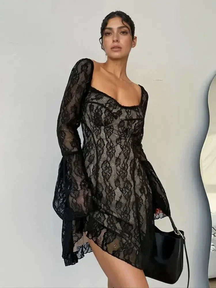 Lace Sweetheart Neck Flare Sleeve Mini Dress - Update AvenueFestival VibesTrendsi100100501581390100100501581390d2e4d05e - 6f39 - 4c08 - 9c64 - 0125ff807dac - MaxBlack