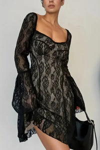Lace Sweetheart Neck Flare Sleeve Mini Dress - Update AvenueFestival VibesTrendsi1001005015813901001005015813906f20ba1b - 60a8 - 4d93 - 8cf1 - b12c72a54696 - MaxBlack