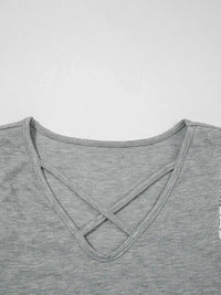 Lace Trim Cross - Front V - Neck Tank Top - Update AvenueTrendsi10010063847187410010063847187432b59524fe9e4618b5bcf5d8f816d0ba - Max - OriginDark Gray