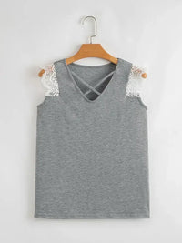 Lace Trim Cross - Front V - Neck Tank Top - Update AvenueTrendsi100100638471874100100638471874d990732a - 49e8 - 423c - 875c - 3bcef32c5d4b - Max - OriginDark Gray