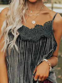 Lace Trim Pleated Cami - Update AvenueTrendsi100100651551855100100651551855451d75bb - 63f7 - 4e45 - 8a88 - e39911541d61 - Max - OriginDark Gray