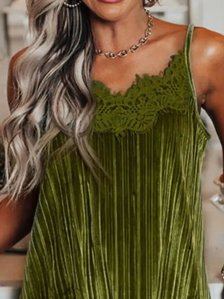Lace Trim Pleated Cami - Update AvenueTrendsi100100651557614100100651557614cbc193f3 - 8090 - 4d91 - bc72 - 5d9de69ee550 - Max - OriginMatcha Green