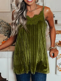 Lace Trim Pleated Cami - Update AvenueTrendsi100100651557614100100651557614a98b1a36 - bc56 - 4153 - b6b3 - f2d955c9faa6 - Max - OriginMatcha Green