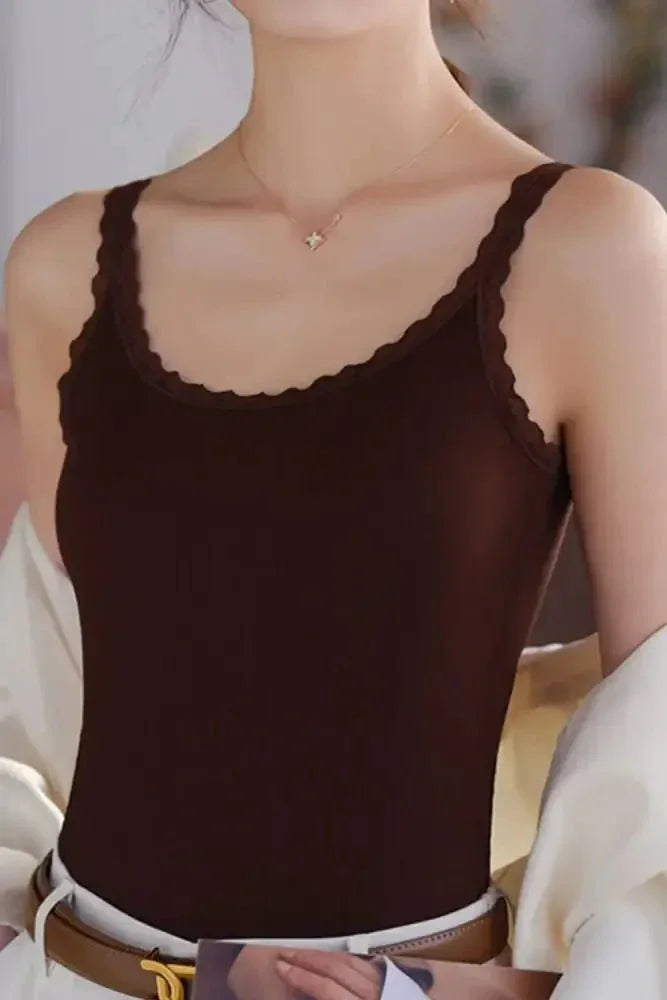 Lace Trim Scoop Neck Cami Top - Update AvenueTrendsi100100995485091100100995485091e6c6c14a - f3b1 - 4e32 - b219 - 29746b910318 - Max - OriginDark Brown