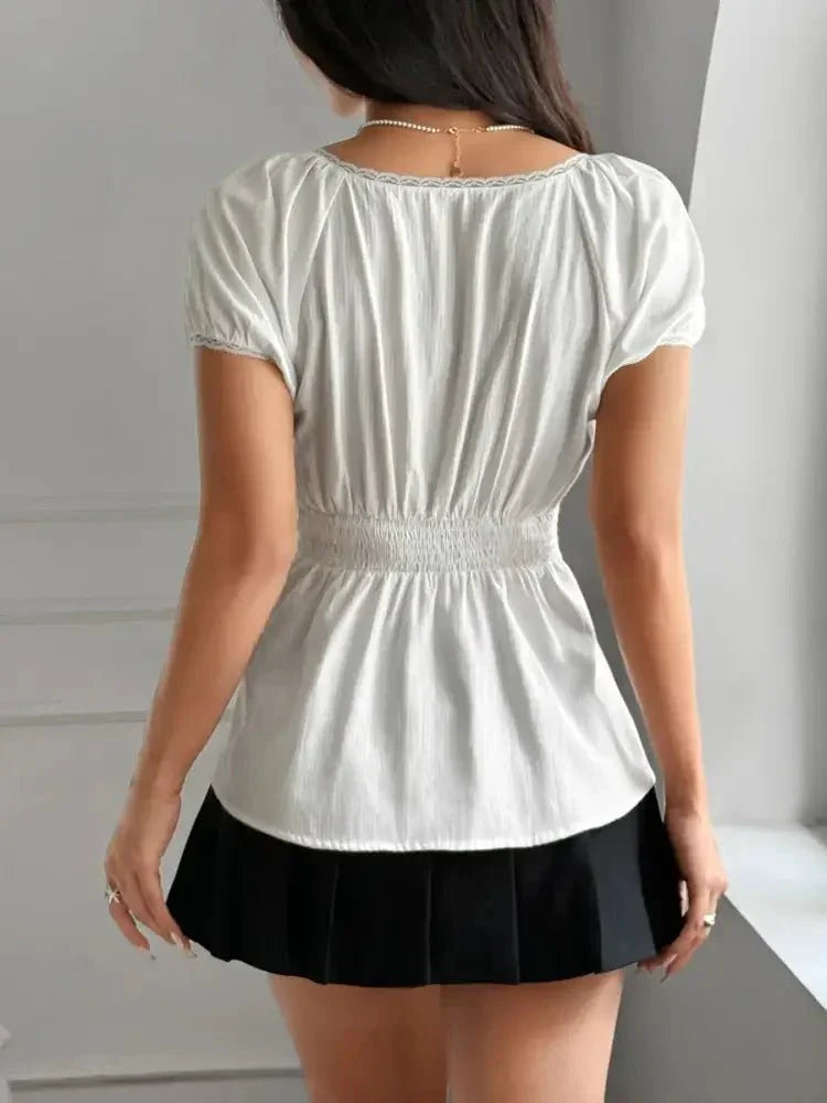 Lace Trim Square Neck Puff Sleeve Top - Update AvenueT-ShirtsTrendsi100100974731921100100974731921bce58f8d - 8755 - 4724 - 8b3d - 2f0556c6b0d9 - Max - OriginWhite