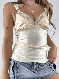 Lace Trim V - Neck Satin Cami Top - Update AvenueTanks & CamisTrendsi100100764621850100100764621850a3e62354 - 7915 - 4931 - 9e6d - e1d28b4f9502 - Max - OriginPastel Yellow