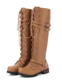 Lace - Up Boots with Buckle Straps - Update AvenueTrendsi100600450609742100600450609742Lace - Up Boots with Buckle StrapsYellow