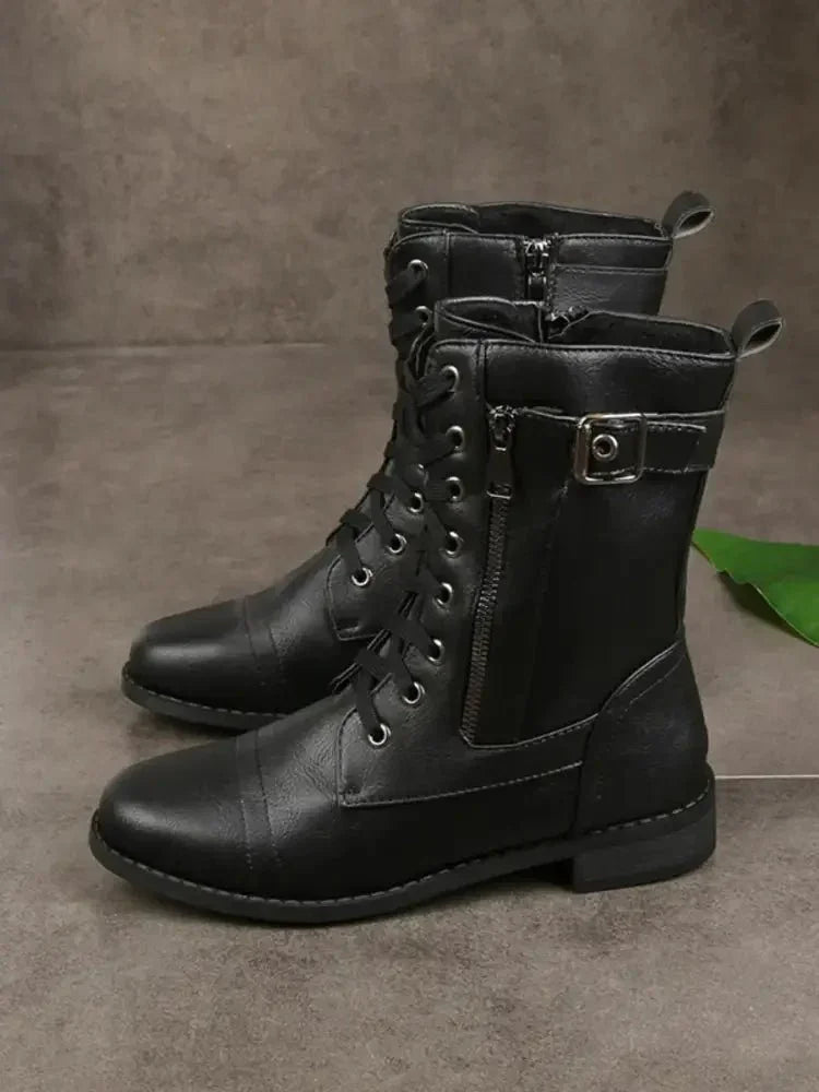 Lace - Up Buckle Detail Boots - Update AvenueTrendsi100600617782846100600617782846Lace - Up Buckle Detail BootsBlack