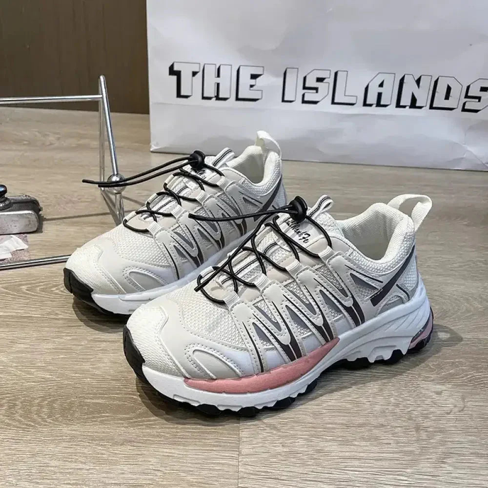 Lace - Up Mesh Platform Athletic Shoes - Update AvenueTrendsi100600010051106100600010051106Lace - Up Mesh Platform Athletic ShoesGray