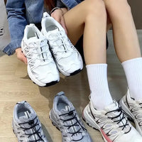Lace - Up Mesh Platform Athletic Shoes - Update AvenueTrendsi100600010051106100600010051106Lace - Up Mesh Platform Athletic ShoesGray