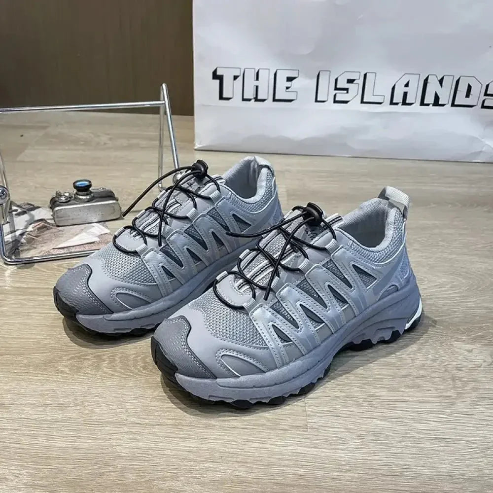 Lace - Up Mesh Platform Athletic Shoes - Update AvenueTrendsi100600010051106100600010051106Lace - Up Mesh Platform Athletic ShoesGray
