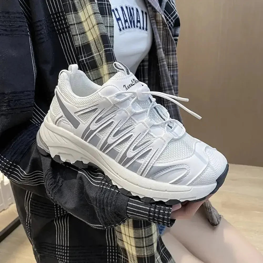 Lace - Up Mesh Platform Athletic Shoes - Update AvenueTrendsi100600010057583100600010057583Lace - Up Mesh Platform Athletic ShoesWhite