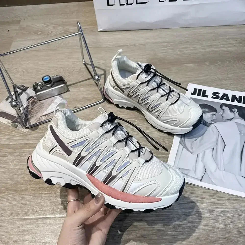 Lace - Up Mesh Platform Athletic Shoes - Update AvenueTrendsi100600010057583100600010057583Lace - Up Mesh Platform Athletic ShoesWhite