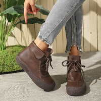 Lace-Up Platform Ankle Boots