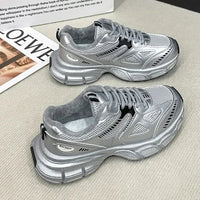 Lace Up Platform Athletic Shoes - Update AvenueTrendsi100600850151403100600850151403Lace Up Platform Athletic ShoesSilver