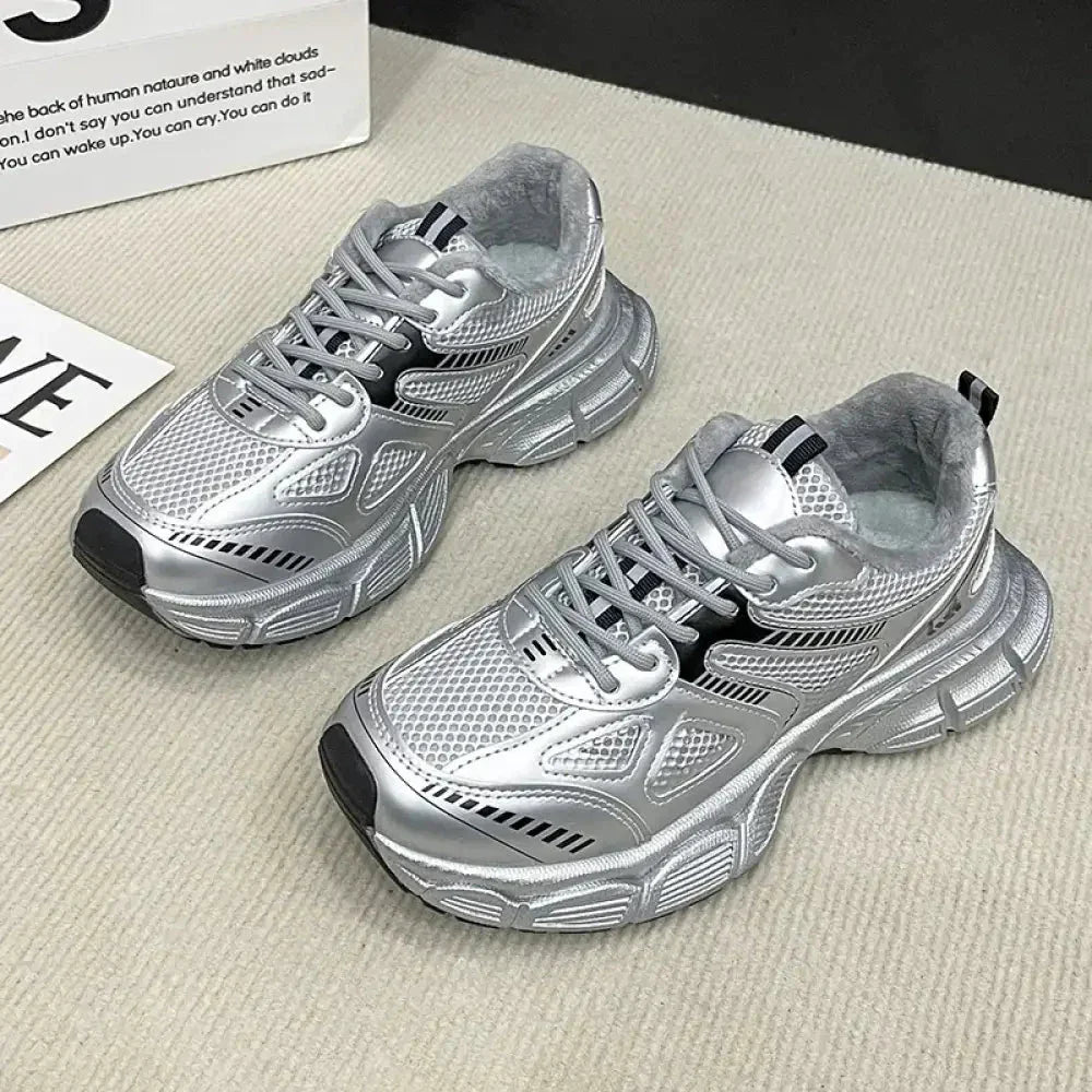 Lace Up Platform Athletic Shoes - Update AvenueTrendsi100600850151403100600850151403Lace Up Platform Athletic ShoesSilver