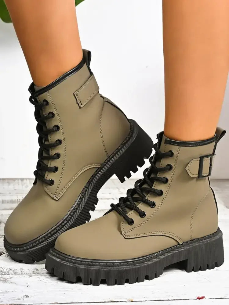 Lace Up Platform Boots