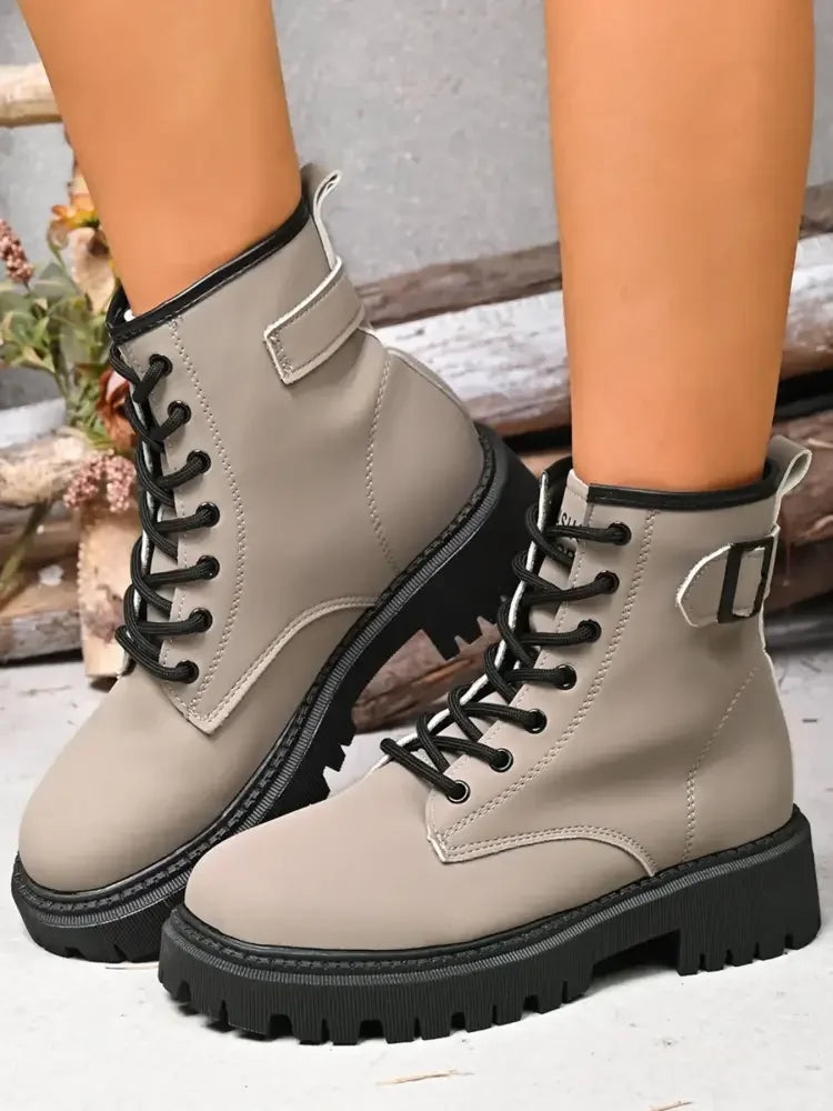 Lace Up Platform Boots